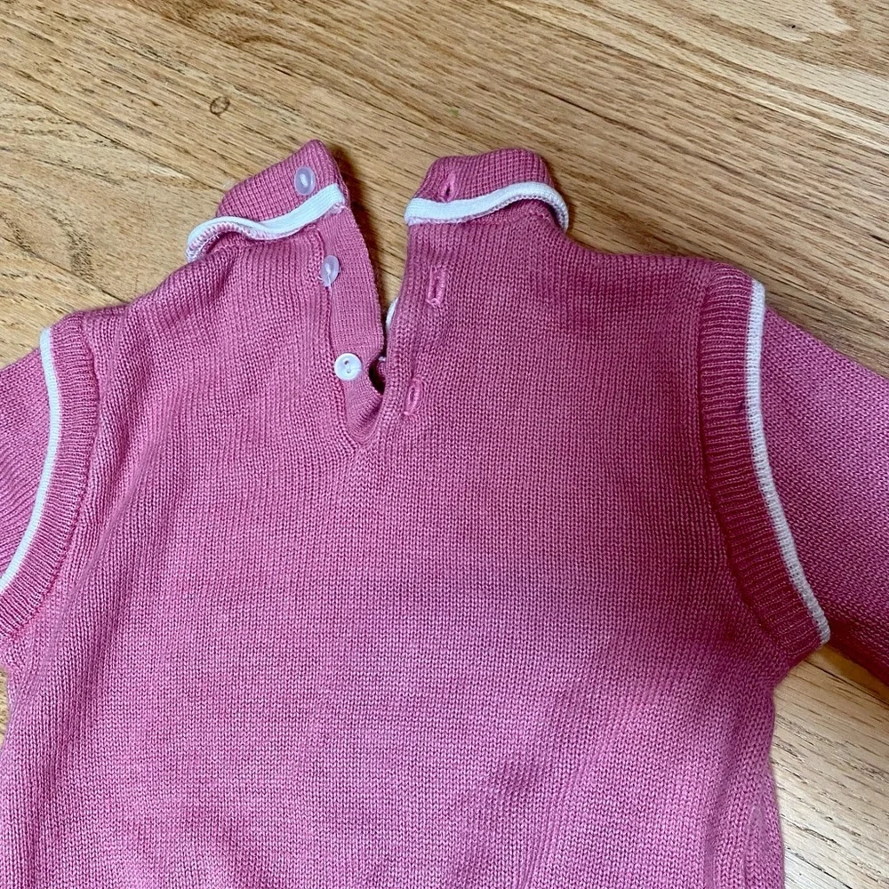 Vintage 1980s Toddler Time JCPenny Two Piece Pink Knit Outfit Size 4T